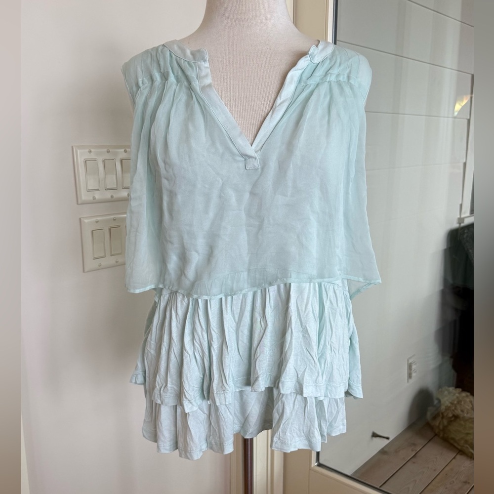 NWT Anthropologie Soft Blue Top